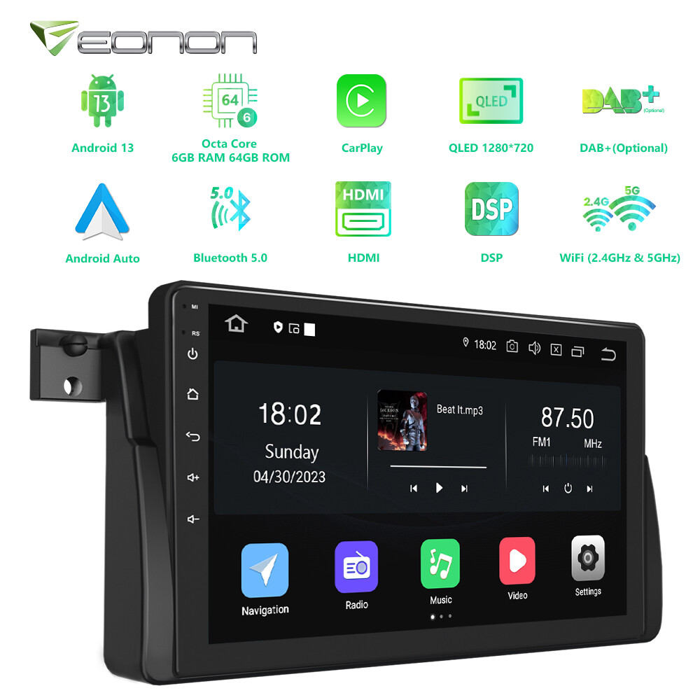 E46A12S Android 13 8Core Car Play Radio GPS Stereo DSP 4G for BMW E46 325i 325xi