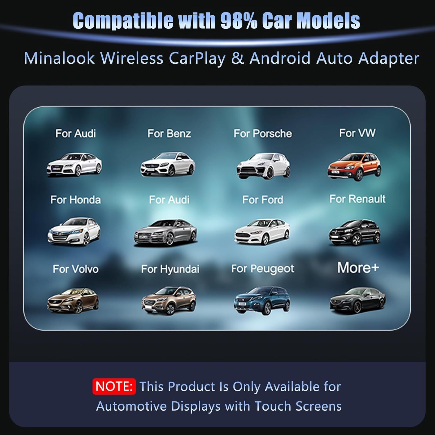 8 Core 4+64GB Wireless Carplay AI BOX Android Auto Adapter WiFi Youtube Netflix