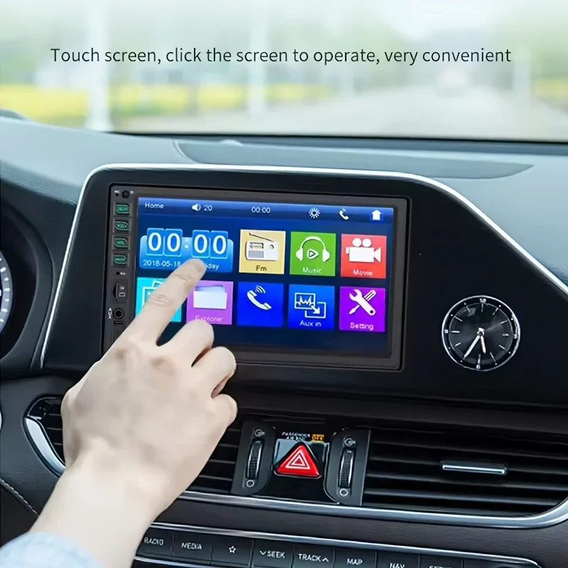 7″ HD Touch Screen Car Stereo-2DIN Fit Car Radio with Mirror Link,Backup Camera