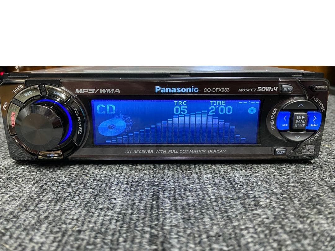 Panasonic Audio CD Player CQ-DFX983D Black 1DIN Head Unit Working Remote Set