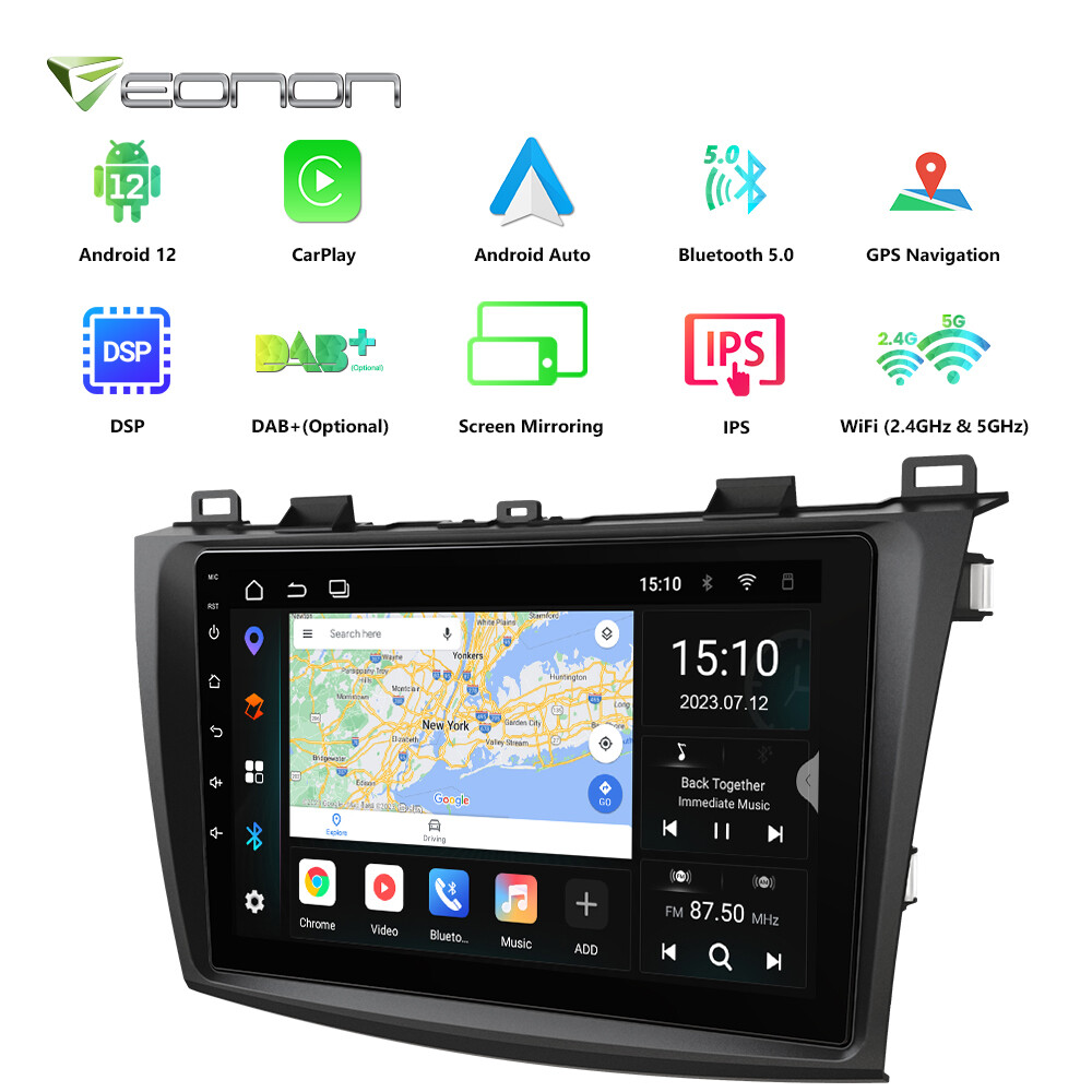 For Mazda 3 2010-2013 Android 12 Car Radio Stereo CarPlay Navigation Autoradio