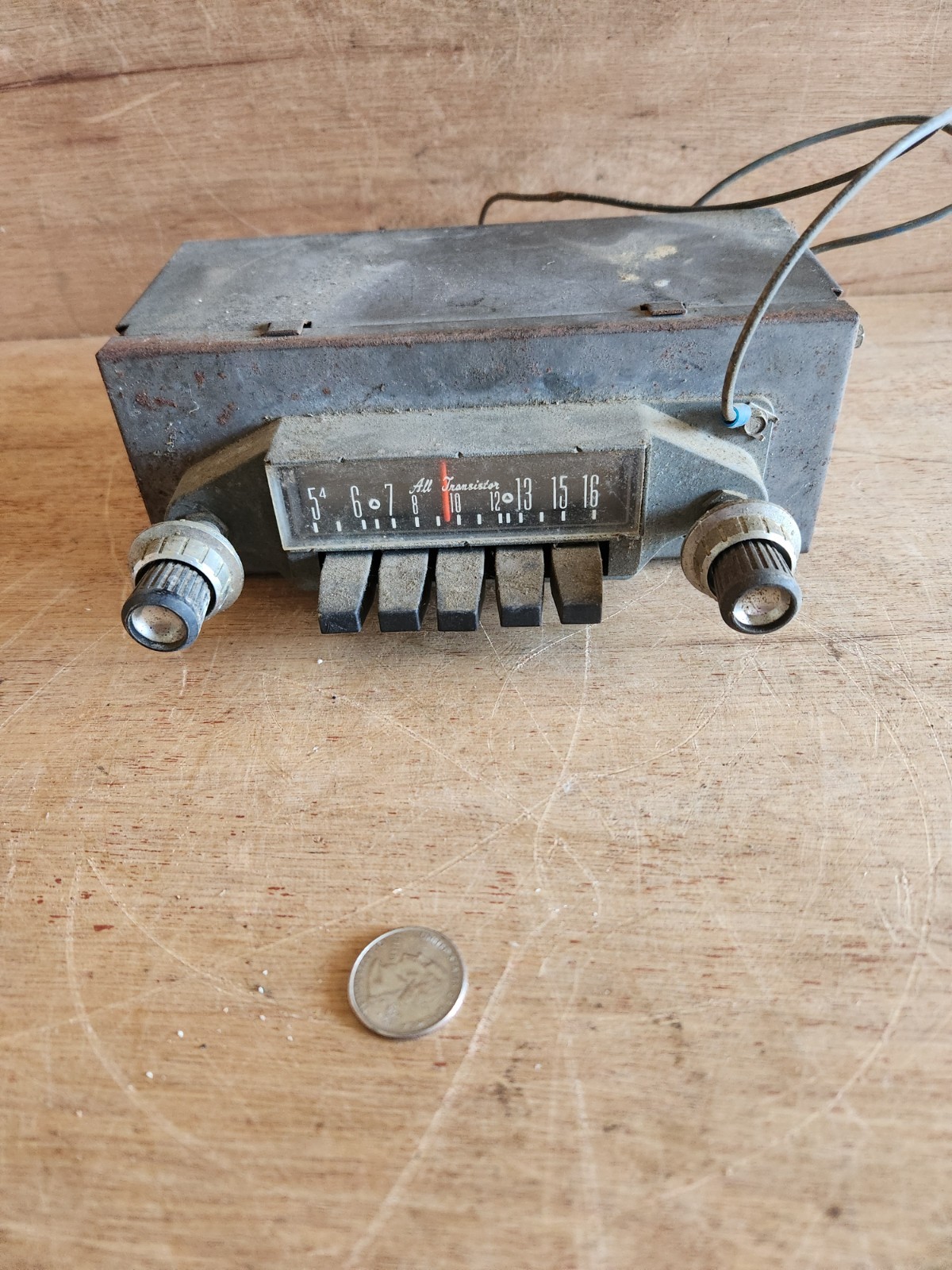 All Transistor AM Car Radio USA Unbranded Vintage Parts Repair Not Working