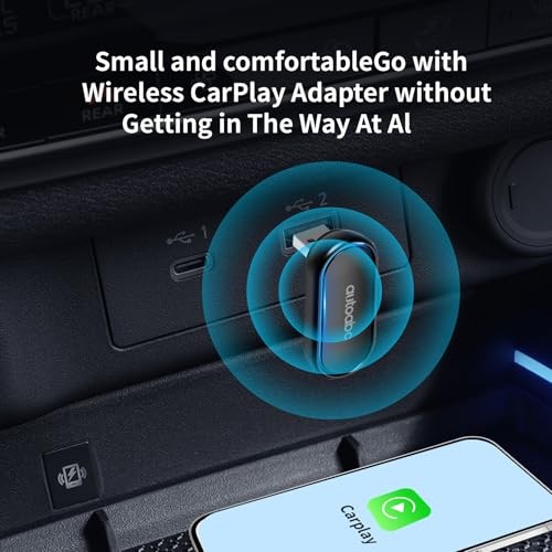 Wireless CarPlay/Android Auto 360 ° Rotation Mini Plug and Play Black
