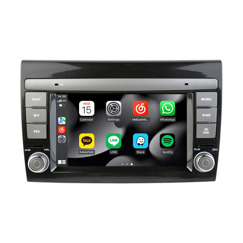 For Fiat Bravo II 2007-2014 Car Stereo Radio 8-Core Android 12 GPS 6GB+128GB BT