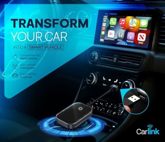 Carlink Wireless CarPlay & Android Auto Adapter for iPhone & Android – USB-C,