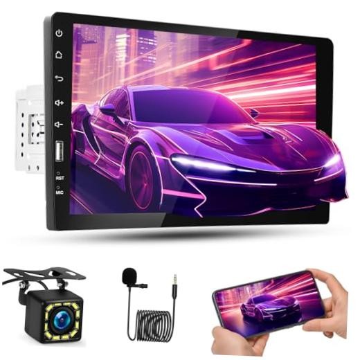 9 Inch Single Din Car Stereo with Mirror Link for Android/iOS, IPS Touch