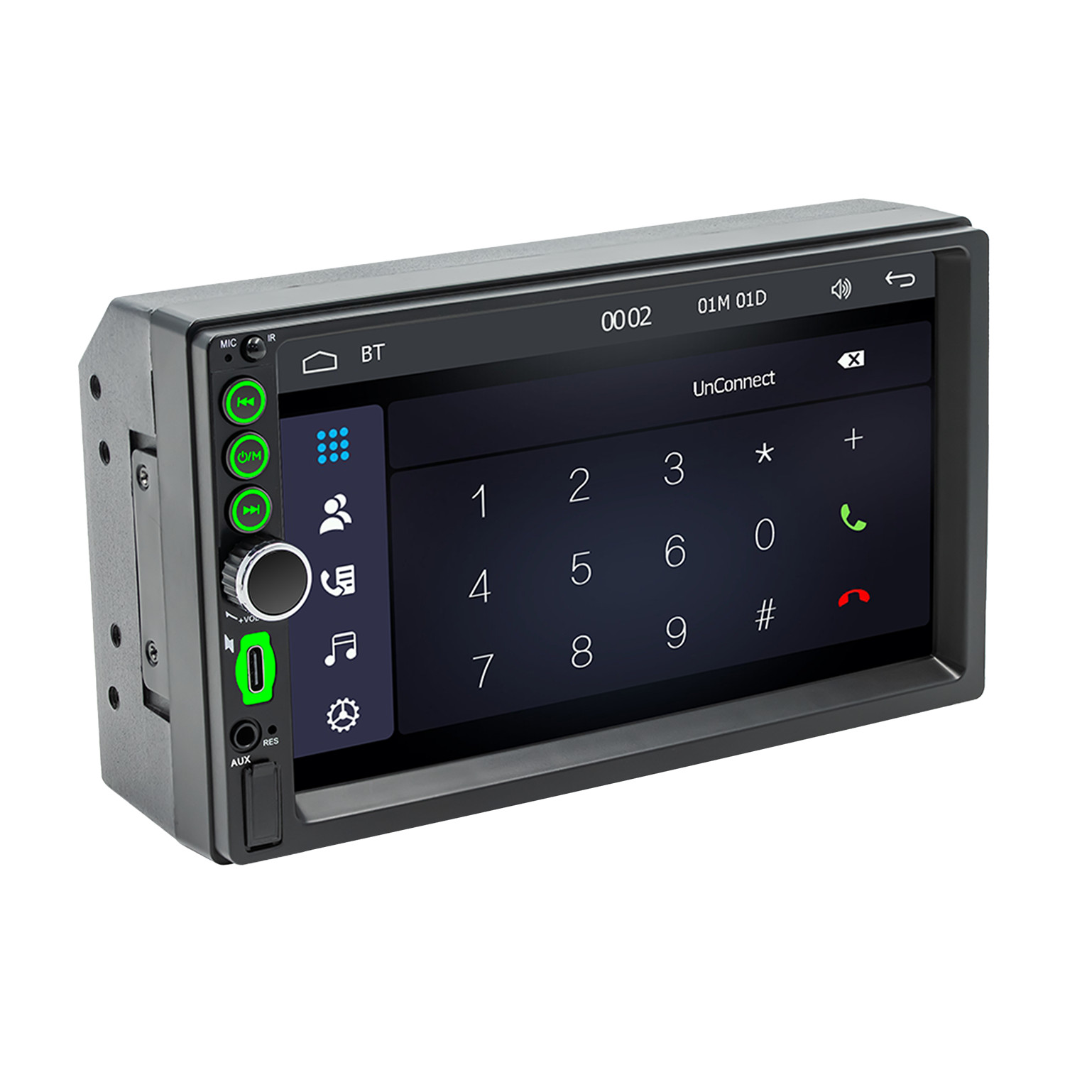 Dual 2-DIN 7″ Touchscreen Car Stereo with Bluetooth, Apple/Android CarPlay