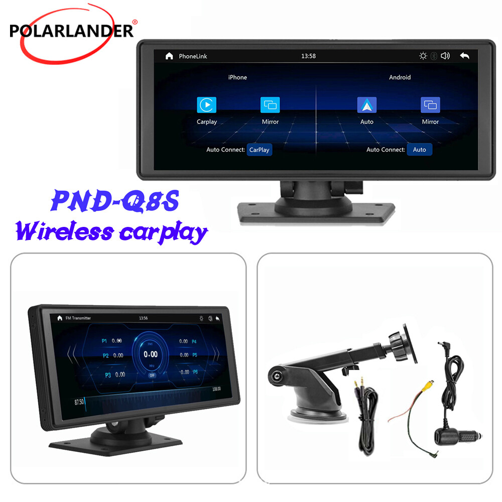 10.26″ Touch Screen Wireless Carplay Car Stereo Bluetooth Radio FM/TF MP5 Player