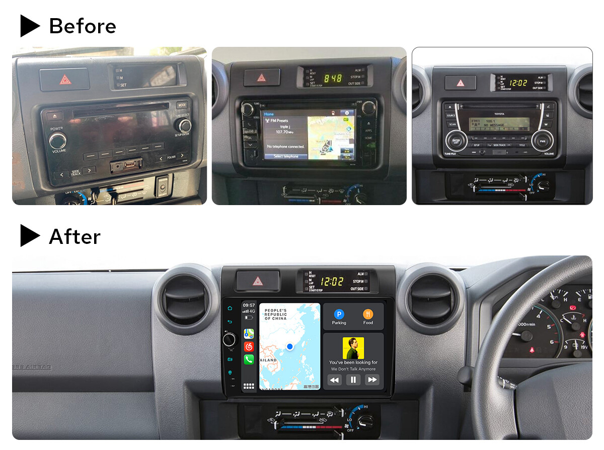 9inch CarPlay Android 12 Stereo For 2007-2022 Toyota Landcruiser LC 70 79 Series