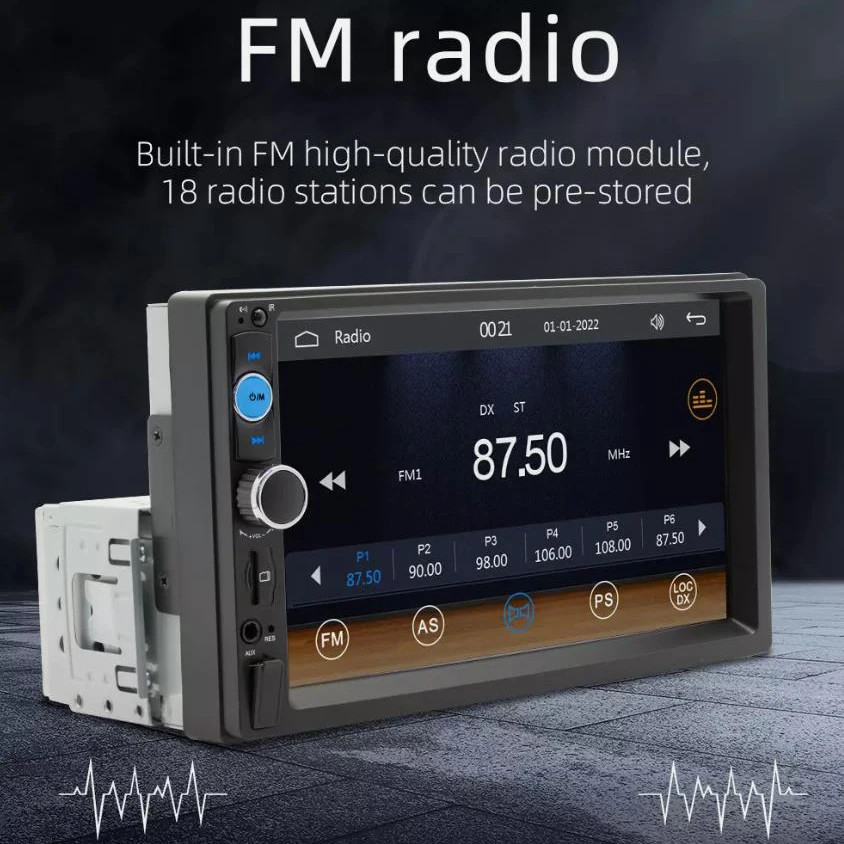 7inch Quality Single 1Din Touch Screen Car Stereo Radio With Handle Remote Contr