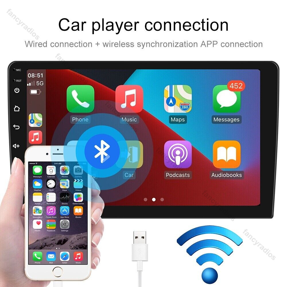 Android 11 Carplay GPS Navi WiFi 9″ Double 2Din Touch Screen Car Stereo Radio