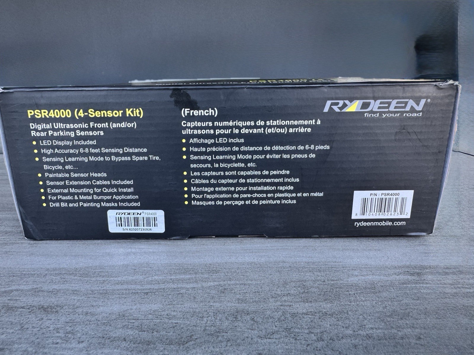 RYDEEN PSR4000 Digital Ultrasonic Parking Sensor for Rear/Front & PSK4