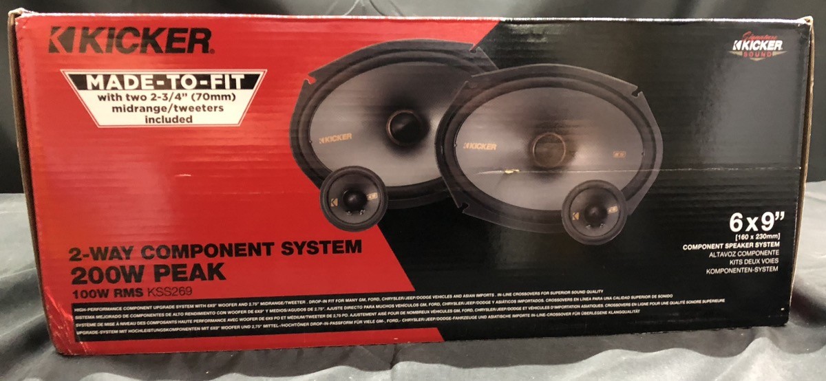 Kicker 51KSS269 6″x9″ 4Ohm 2-Way Component System 200W Peak 100W RMS (CLN071741)