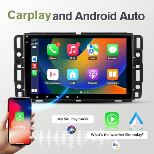 Car Radio Stereo Upgrade for Chevy Silverado Tahoe 2GB+32GB with Backup Camera