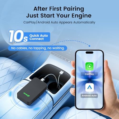 5.0 CarPlay & Android Auto Adapter – 2air – Plug & Play – No Lag – Stable