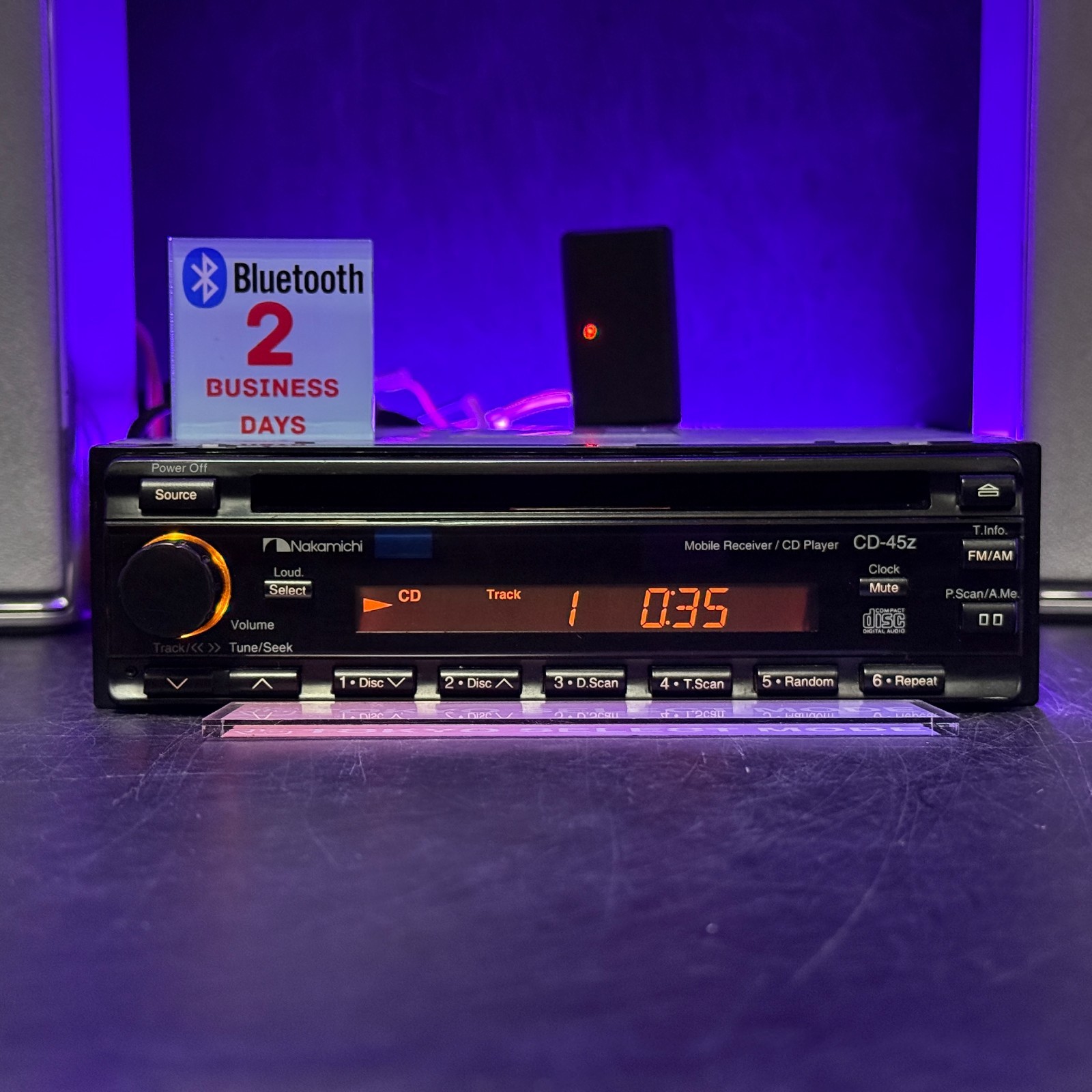 Nakamichi CD-45z 1DIN Car Audio CD Player Added Bluetooth Vintage JDM In Stock