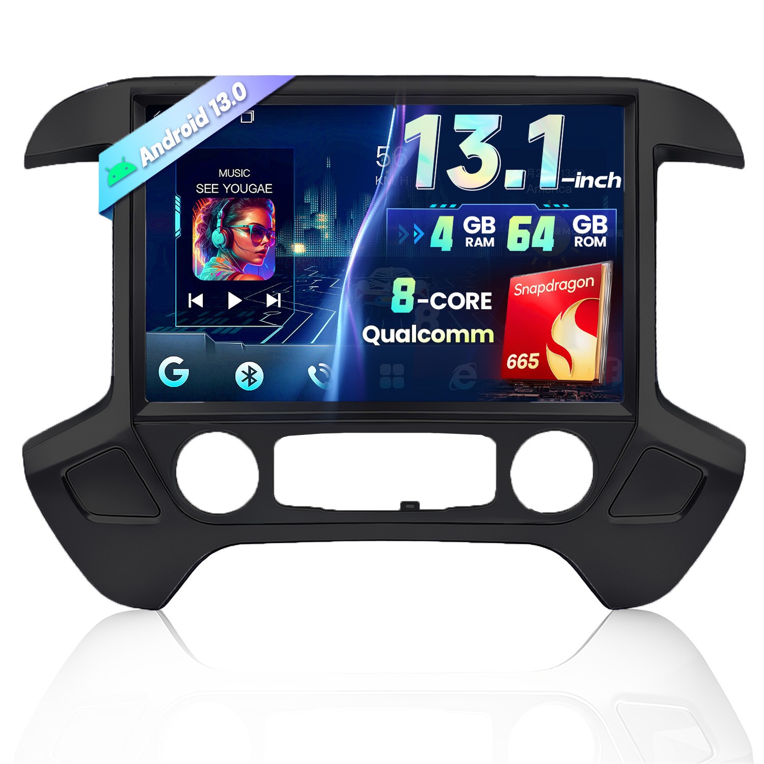 13.1″ Screen Android Car Radio GPS For Chevrolet Silverado GMC Sierra 2014-2018