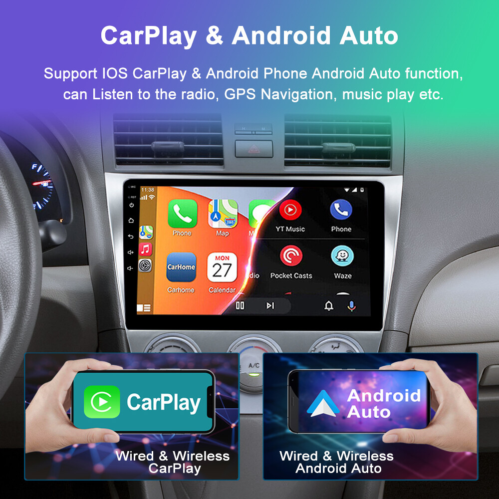 10.1” Carplay For Toyota Camry 2006-2011 Android 13.0 Car Stereo Radio GPS Navi