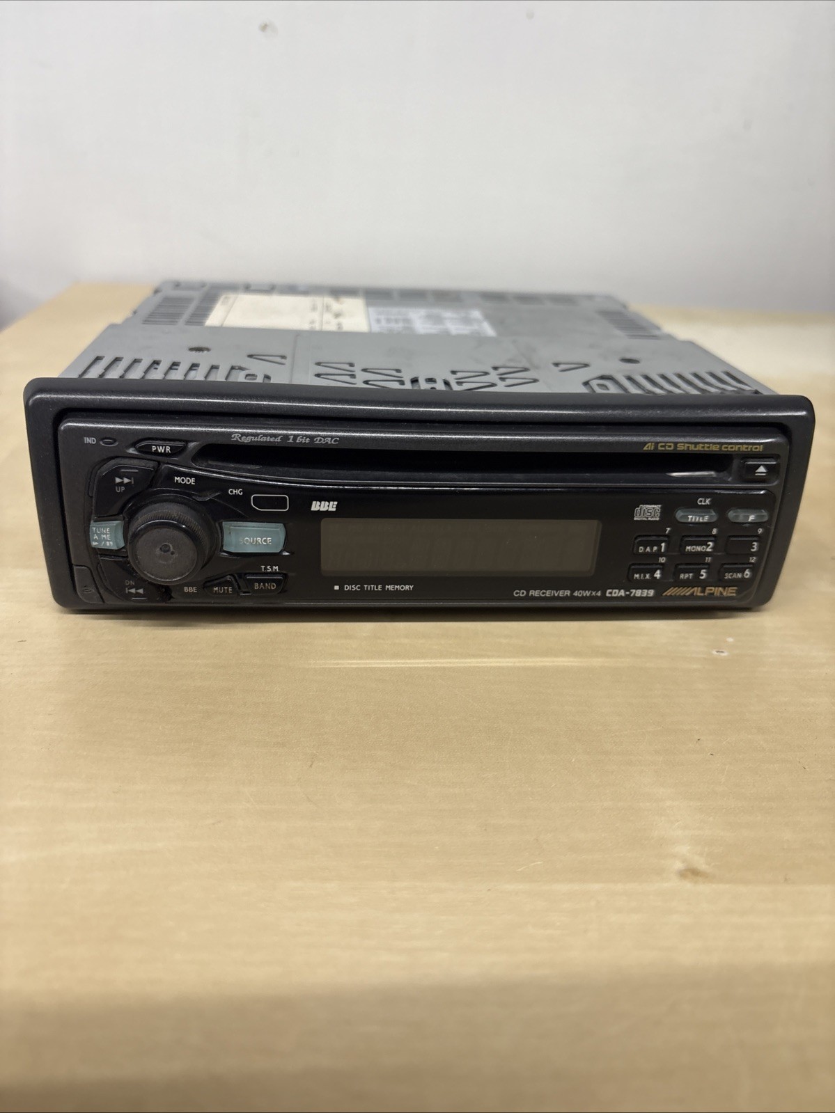 Alpine CDA-7839 CD Receiver | Vintage 1999 | Powers On | NO Harness