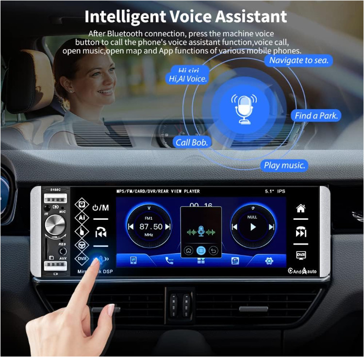 Estereo De Pantalla con Bluetooth Para Coche Carro Auto MP5 Player RCA/AUX/USB/T