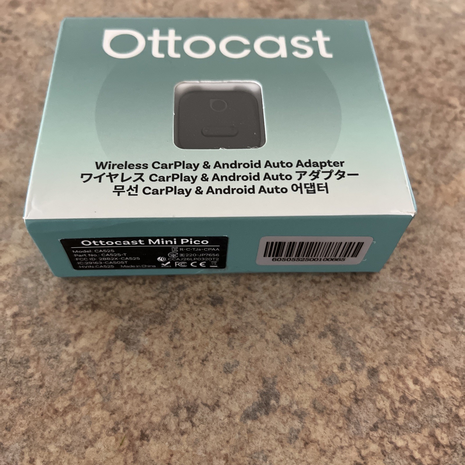 Wireless CarPlay Adapter for iPhone & Android Auto, Ottocast Mini Pico, USB-A/C