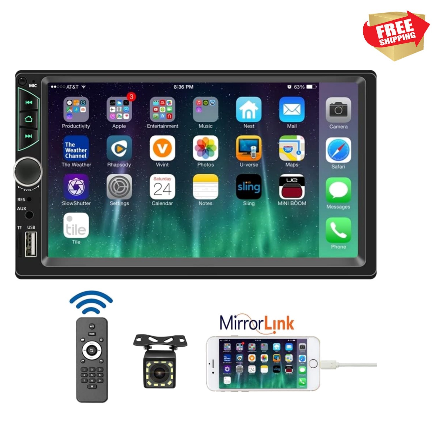 7-Inch Bluetooth Car Stereo with Touchscreen & Backup Camera for Ultimate Safety