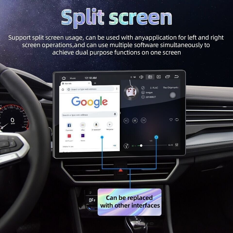 13.3″ Large Screen Car Radio GPS Carplay replace For Ford F150 Raptor 2008-2014