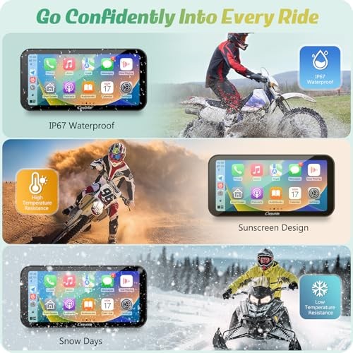 W603D Motorcycle GPS Carplay Screen, Wireless CarPlay & Android Auto 6.3 inch