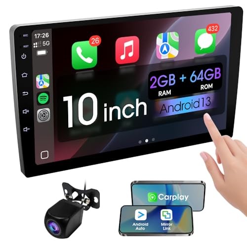 10.1 Inch Double din car Screen,with wireles CarPlay and RAM 2GB+ROM 64GB