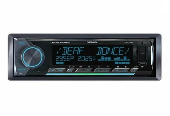 Deaf Bonce GEMINI 770DSP 1-DIN Bluetooth Digital Media Receiver w/ Built-in DSP