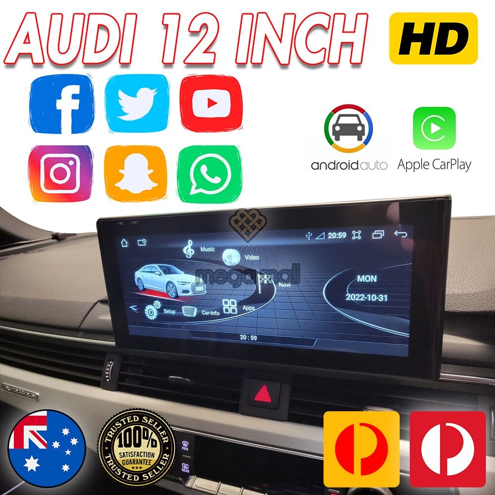 12 ” Touchscreen Android Auto USB GPS Carplay for Audi A4 A5 S4 S5 RS Q5 SQ5