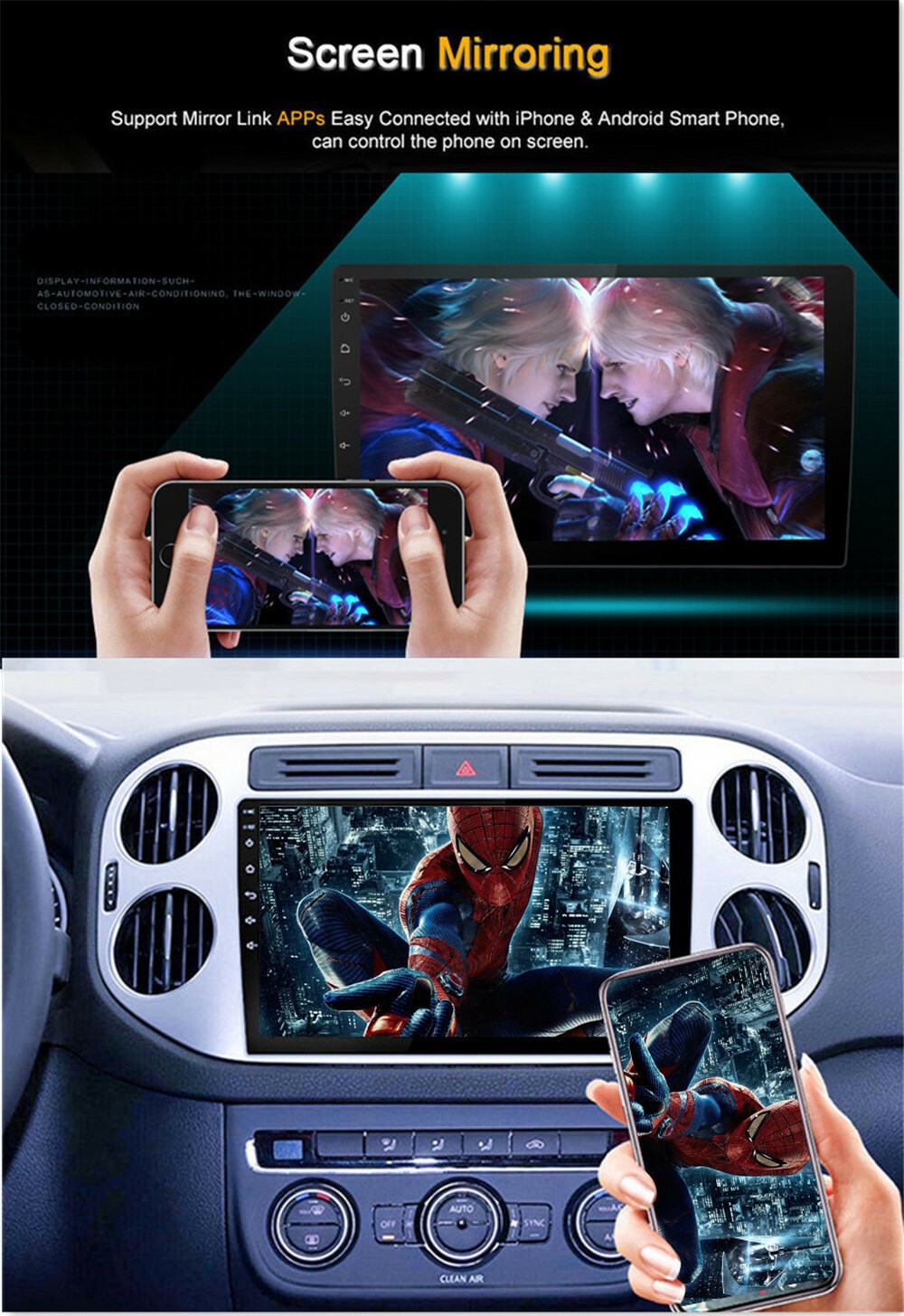 Android 10.0 Car Stereo Radio 10.1″ Single 1Din GPS Navi WiFi FM Touch Screen