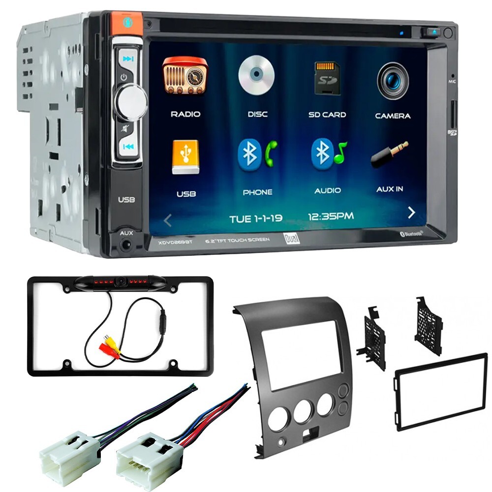 For Nissan 2004-2006 Titan/Armada XDVD269BT Car Stereo Double DIN Dash Kit, Cam
