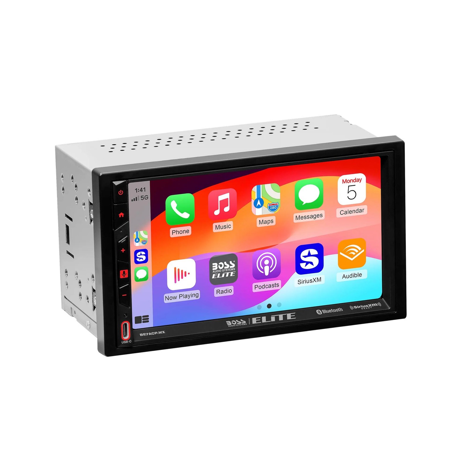 Boss Elite BE7ACP.WX Double-DIN, Wireless/Wired Apple CarPlay & Android Auto,…
