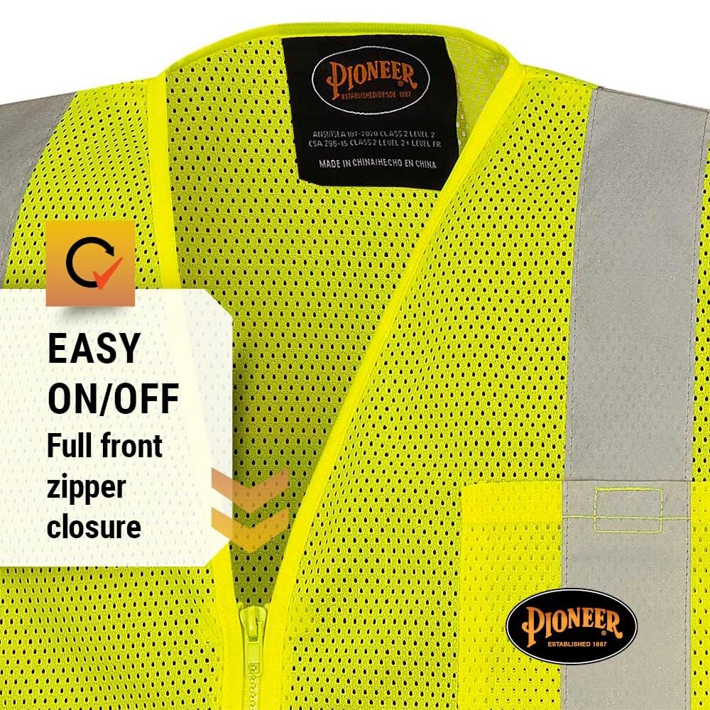 Hi Vis Self-Extinguishing FR Safety Vest for Men & Women – Flame Resistant Me…