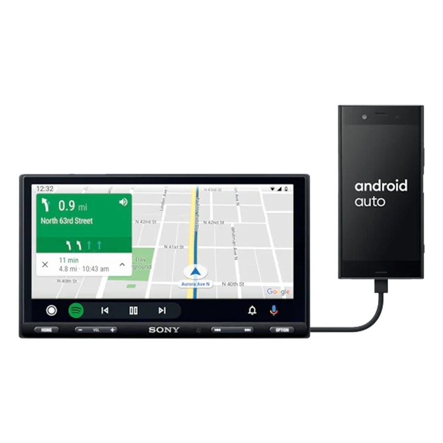 Sony 6.95″ Bluetooth Media Receiver with WebLink Cast – Apple CarPlay / Android
