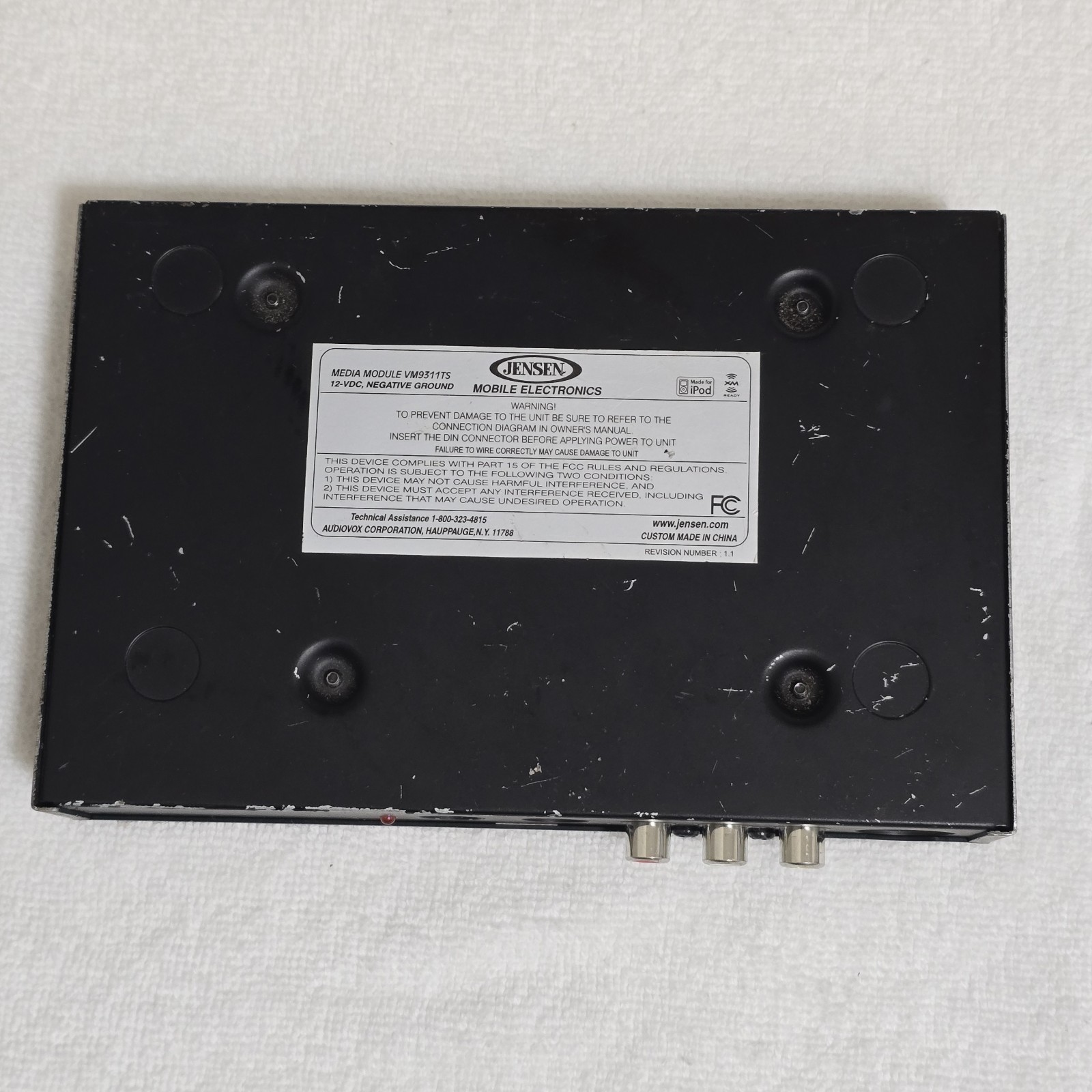 Jensen Media Module TERK XM Satellite Adapter Car Audio iPod XM Video Interface