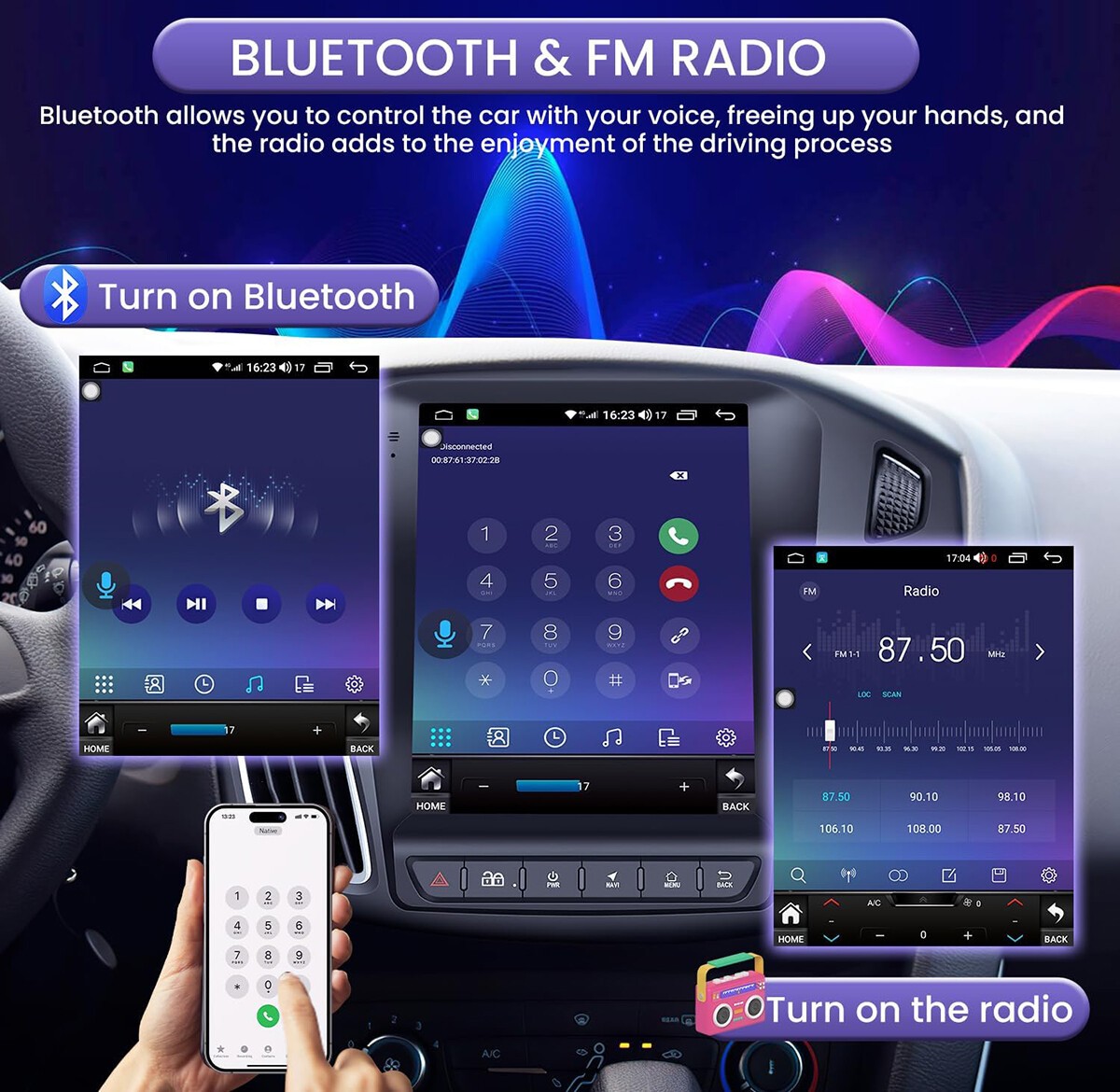 Car Radio Stereo Carplay For Ford Focus SWC Head Unit Wireless GPS SWC IPS HD