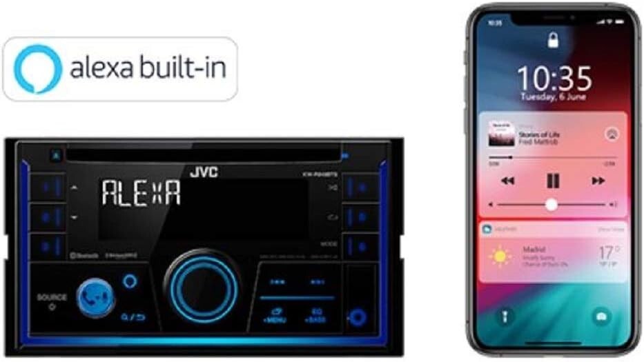 JVC KW-R940BTS Bluetooth Car Stereo Receiver with USB Port LCD Display AM/FM