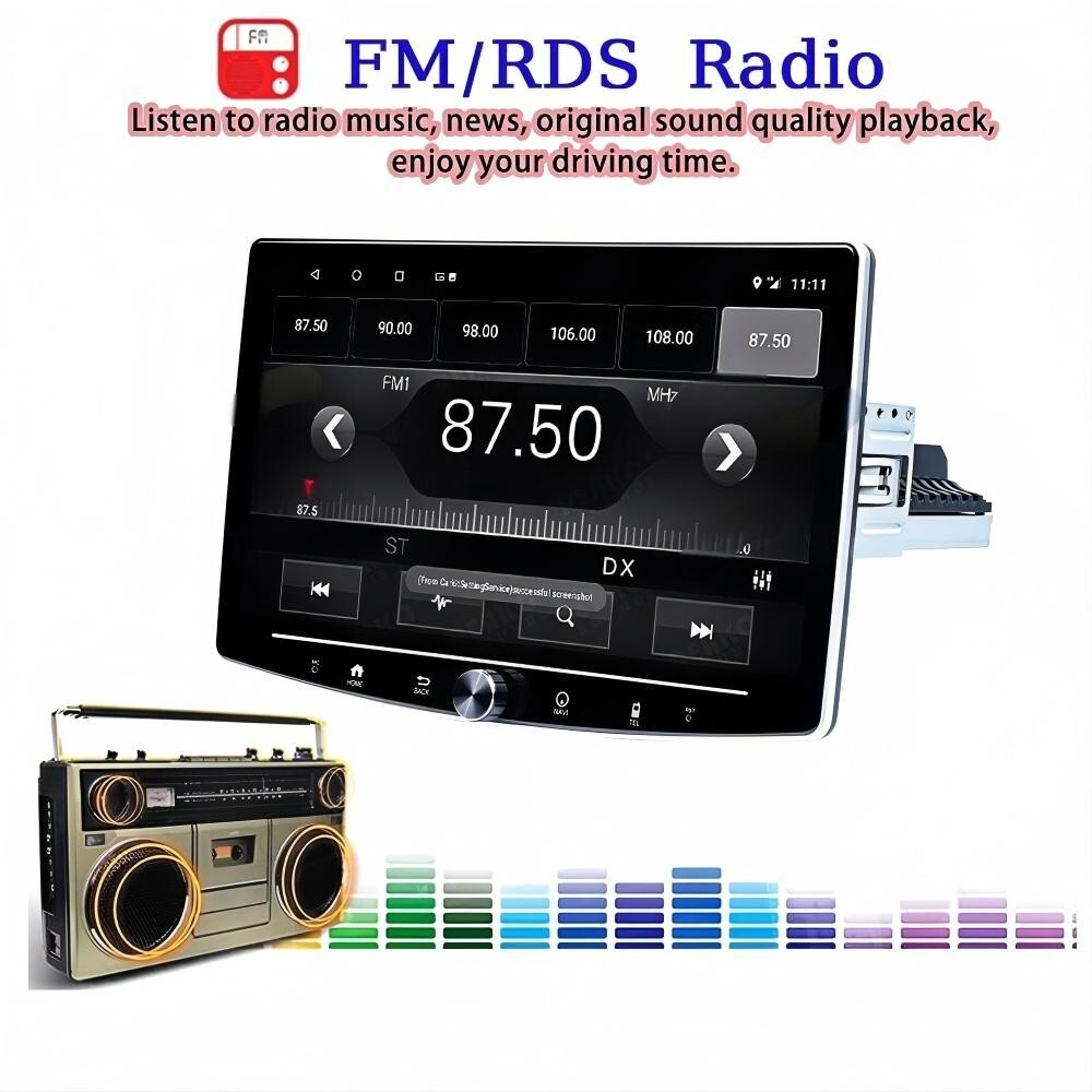 Car Touch Screen Smart Radio Player For Apple Carplay Android Auto Adapter +Cam