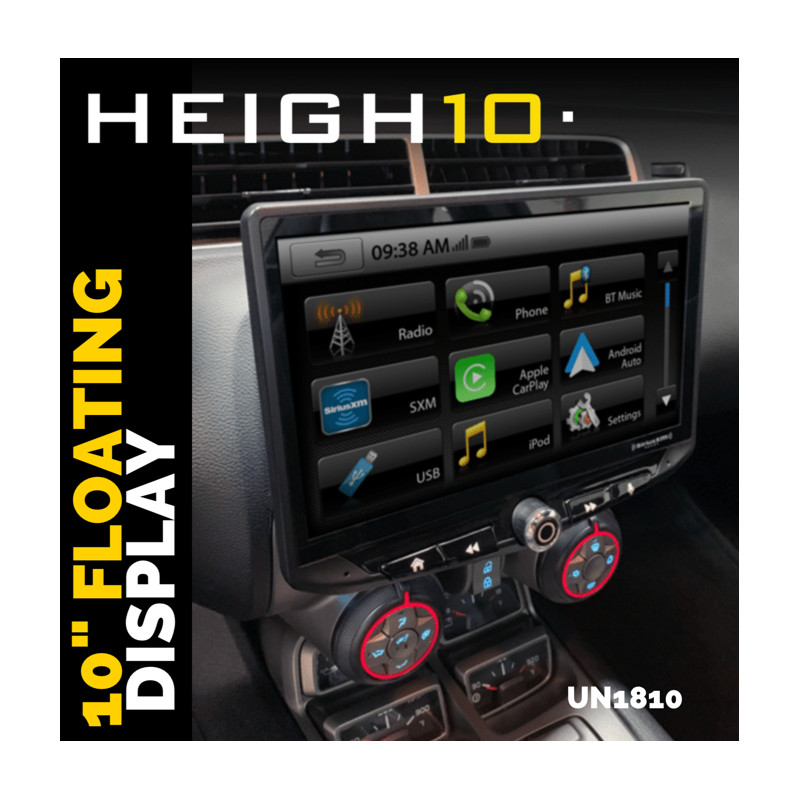 Stinger HEIGH10 UN1810 10” Touch Floating Car Stereo Apple CarPlay Android Auto