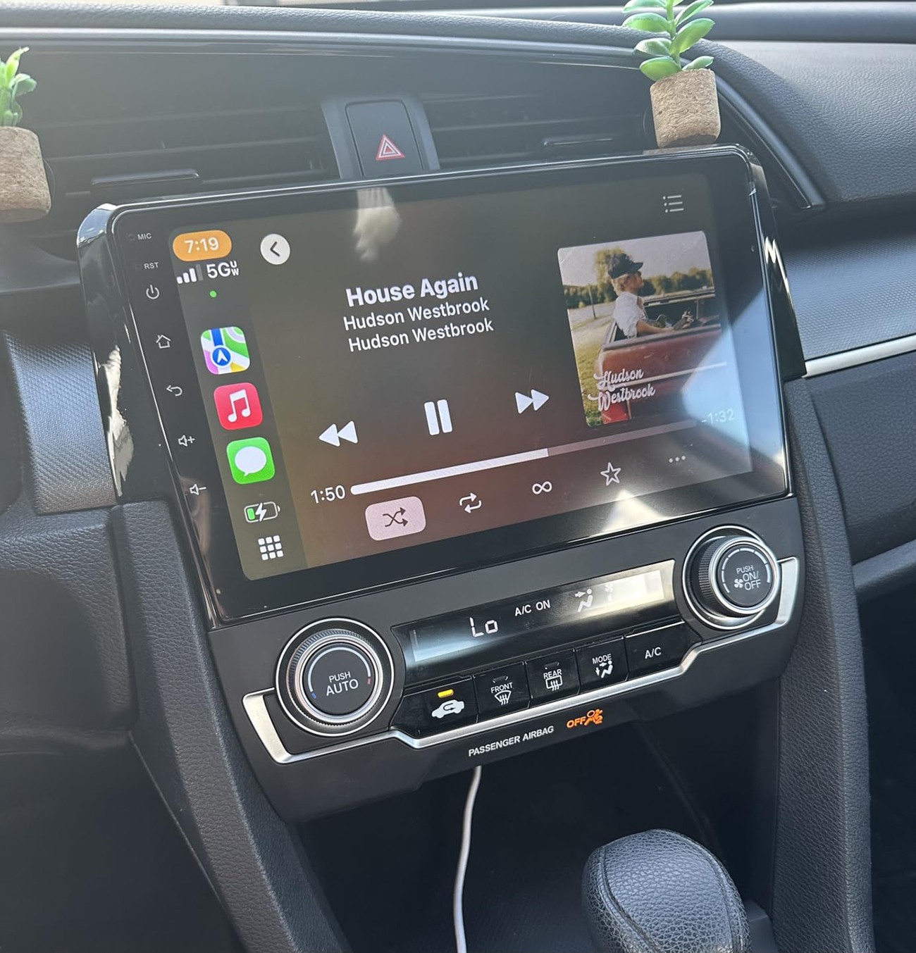 For Honda Civic 9″ Android 13 Carplay Car Radio GPS Navigation SWC WIFI + Camera
