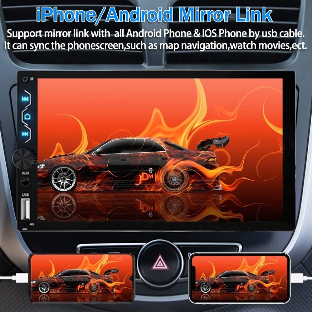 Full HD 7-Inch Touchscreen Car Stereo with Bluetooth & Android Auto Connectivity
