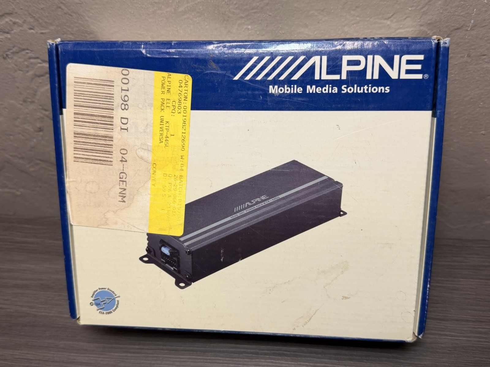 Alpine KTP-445U Universal 4-Channel 180W RMS Compact Car Audio Amplifier