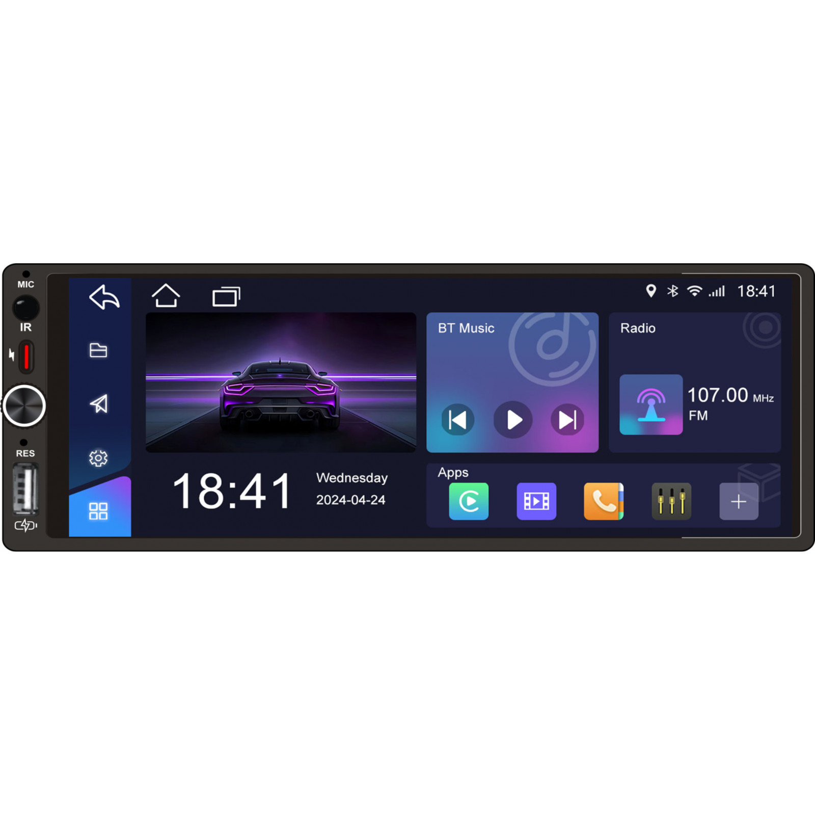 Geermax A600 Single DIN Car Stereo MP3 Player USB SD Aux Bluetooth Radio Receive