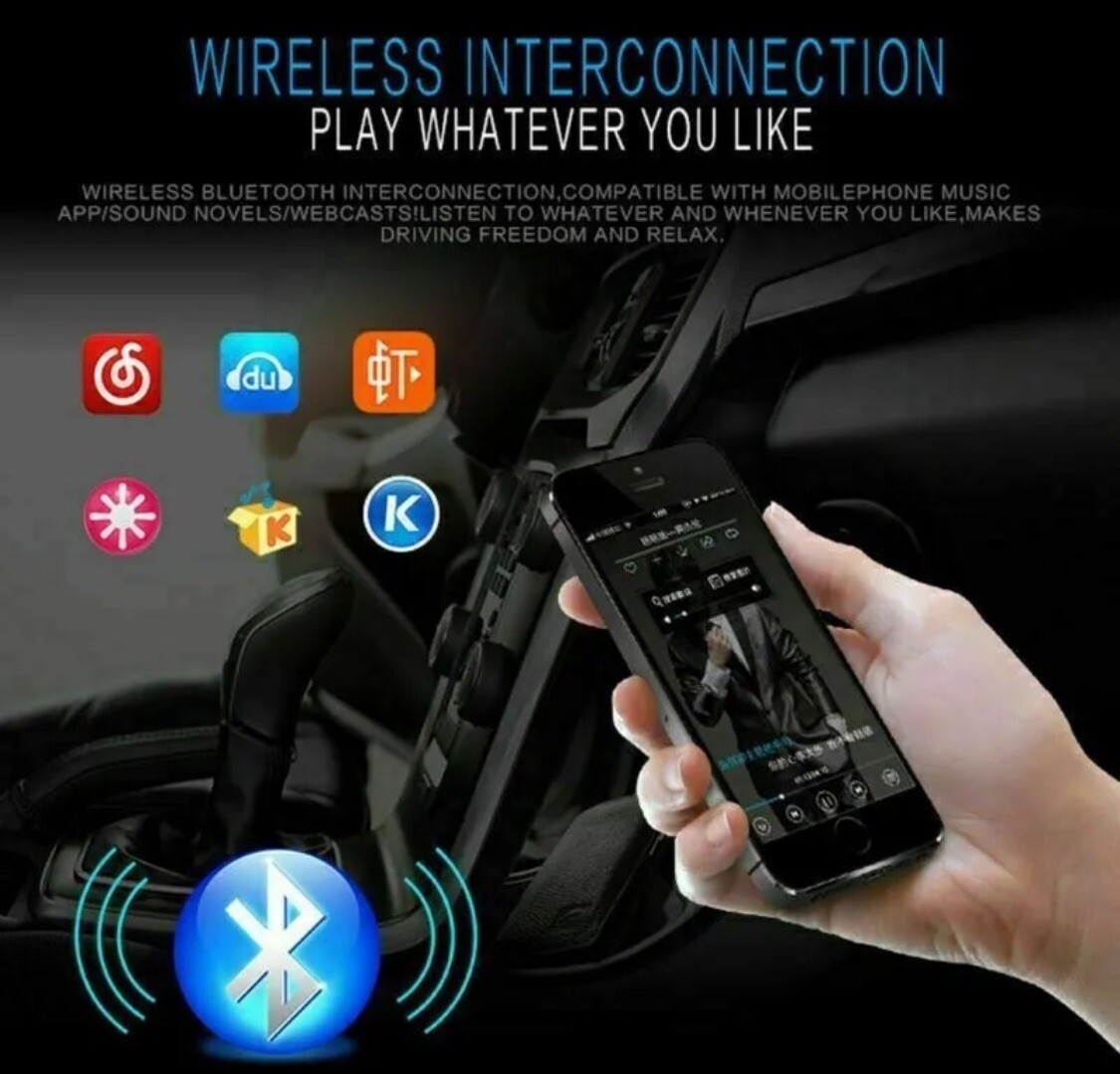 Bluetooth Car Stereo Audio In-Dash FM Aux Input Receiver SD USB MP3 Radio Player