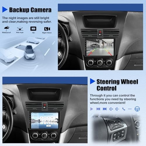 4G+64G 8Core Android 15 Car Radio for Mazda BT-50 2011-2020, 9”Touch Screen