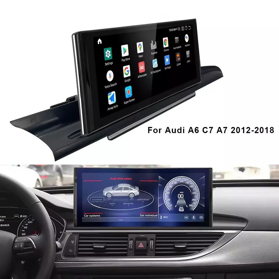 12.3″ For Audi A6 A7 C7 2012-2018 Tesla Style Car Stereo Radio Carplay GPS 128G