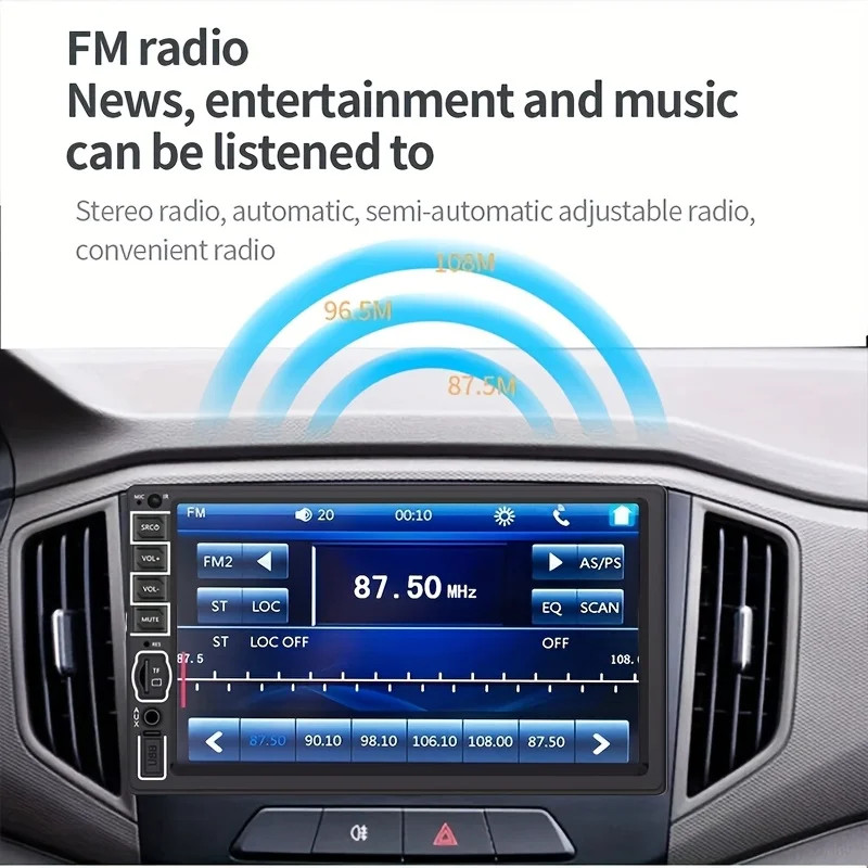 7″ 2 Din Car Stereo HD MP5 Player Bluetooth Touch Screen Radio Mrrior Link BT