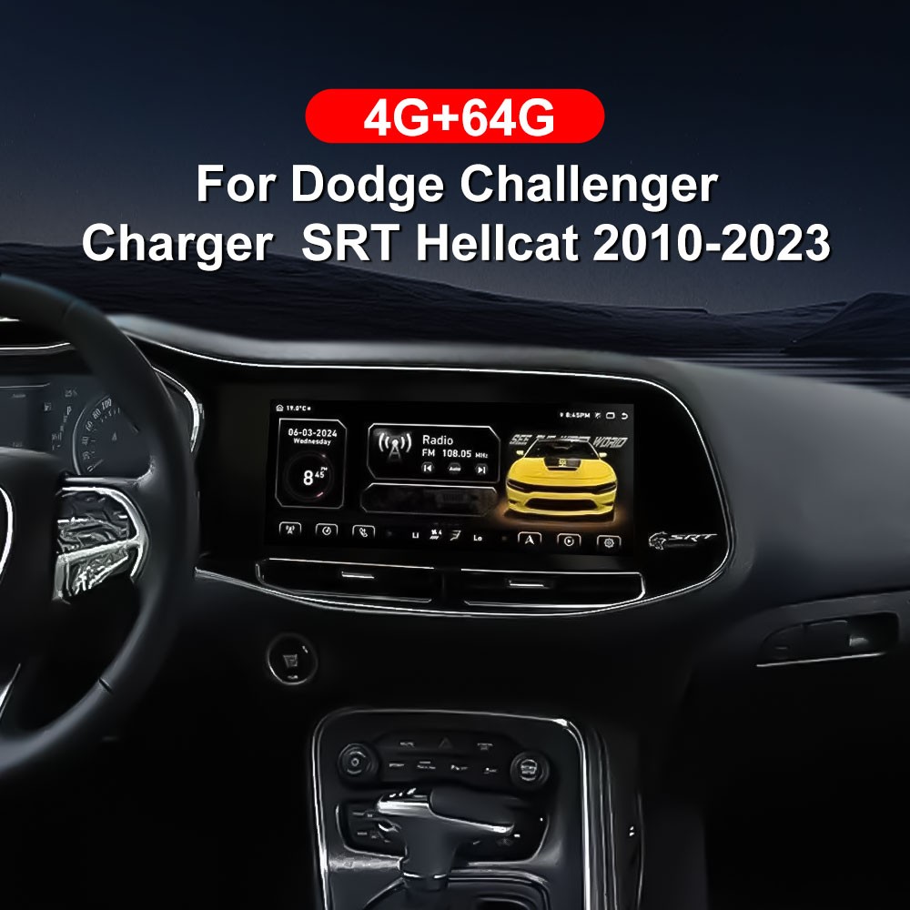 8+128G Car Stereo for Dodge Charger Challenger SRT Hellcat 2010-2023 GPS Radio